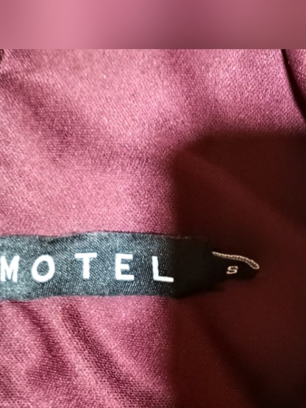 Motel One-Shoulder Maroon Tank Top with Twisted Strap - Picture 2 of 2